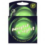 Night Light Glow In The Dark Condoms Lubricated 3 Pack