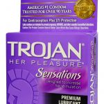 Trojan Her Pleasure Sensations Condom Lubricated 3 Pack