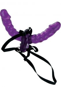 Fetish Fantasy Series Double Delight Strap On Purple 6 Inch