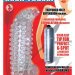 Studded Cock Teaser Penis Extension Sleeve Waterproof Clear