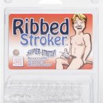 RIBBED STROKER REVERSIBLE TEXTURED MASTURBATOR SLEEVE CLEAR