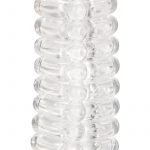 RIBBED STROKER REVERSIBLE TEXTURED MASTURBATOR SLEEVE CLEAR