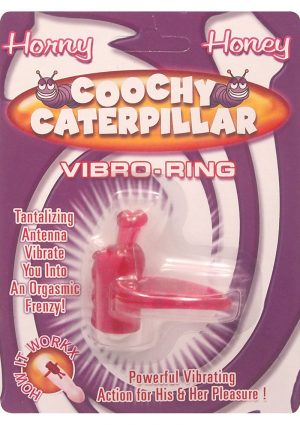 Horny Honey Coochy Caterpillar Vibro Cock Ring Magenta