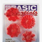 Basic Essentials Super Stretchy TPR Enhancers Assorted Shapes Red