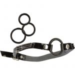 Bound By Diamonds Open Ring Gag Black