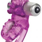 Lovers Delight Ele Double Support Enhancer Ring With Removable 3 Speed Stimulator Purple