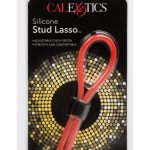 Silicone Stud Lasso Adjustable Cock Ring Red