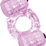 Hero Double Pleaser Teaser Cock Ring Waterproof Purple