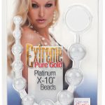 Extreme Pure Gold Platinum X 10 Beads 10.25 Inch White