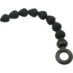 Sex And Mischief Silicone Anal Beads Black 9 Inches