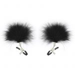 Sex And Mischief Feathered Nipple Clamps Black