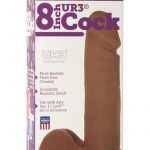 Vac U Lock 8 Inch UR3 Cock Dildo Brown