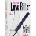 Silicone Love Rider Beaded Dual Penetrator Black