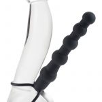 Silicone Love Rider Beaded Dual Penetrator Black