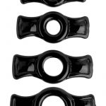 TitanMen Tools Cock Ring Set Black 4 Each Per Set