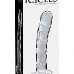 Icicles No 62 Dildo Glass Clear 6.5 Inch