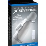 Fantasy Xtensions Vibrating Cock Sling Sleeve Waterproof Clear 5.5 Inch