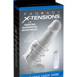 Fantasy Xtensions Vibrating Cock Cage Waterproof Clear 3 Inch