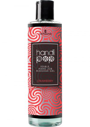 Handi Pop Edible Hand Job Massage Gel Strawberry 4.2 Fl Oz