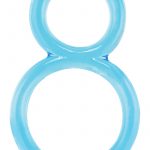 Ofinity Super Stretchy Double Silicone Cockring Waterproof Blue