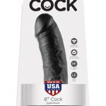 King Cock Realistic Dildo Black 8 Inch