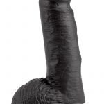 King Cock Realistic Dildo With Balls Black 7 Inch