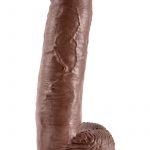 King Cock Realistic Dildo With Balls Brown 11 Inch