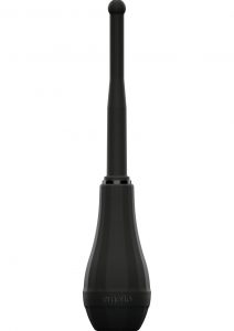 Perfect Fit Ergoflo Director 8in Silicone Flex Tip Anal Douche - Black