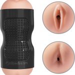 Pipedream Extreme Tight Grip Dual Density Squeezable Pussy and Ass Masturbator Black