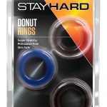 Stay Hard Donut Rings Cock Ring Assorted Colors 3 Each Per Pack