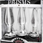 Prisms Dosha Glass Anal Plugs Clear 3 Each Per Kit