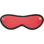 Rouge Leather Blindfold Eye Mask Red