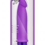 Luxe Purity Silicone Vibrating Dong Waterproof Purple 7.5 Inch