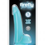 Firefly Smooth Dong With Balls 5in Glow In The Dark - Blue