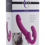 Strap U Evoke Vibrating Strapless Silicone Strap On Dildo Pink