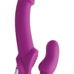 Strap U Evoke Vibrating Strapless Silicone Strap On Dildo Pink