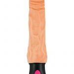 Natural Realskin Hot Cock #3 USB Rechargeable Warming Realistic Vibrator Waterproof Flesh 8 Inch