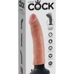 King Cock Vibrating Realistic Dildo Waterproof Flesh 7 Inch