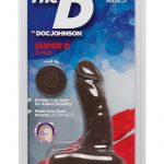 The D Super D Dual Density Ultraskin Realistic Dong With Balls Chocolate 6 Inch