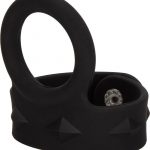 Silicone Tri-Snap Scrotum Support Ring Medium Black