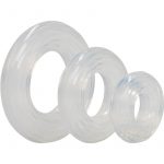 Premium Silicone Cock Ring Set Clear