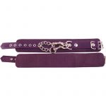 Rouge Plain Leather Ankle Cuffs Purple