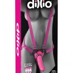 Dillio Strap-On Suspender Harness Set With Silicone Dong Pink 7 Inch