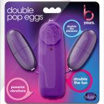 B Yours Double Pop Eggs With Remote Waterproof Purple