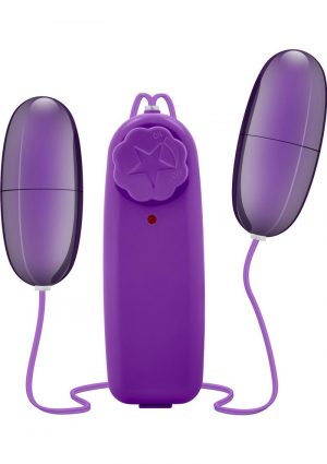 B Yours Double Pop Eggs With Remote Waterproof Purple