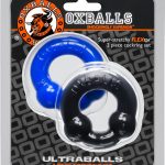 Oxballs Ultraballs Cockring Set 2 Each Per Set Black And Police Blue