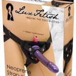 Lux Fetish Neoprene Strap-On Harness Adjustable Black