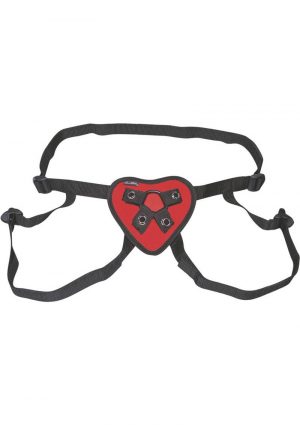 Lex Fetish Red Heart Strap-On Harness Adjustable