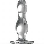 Icicles No 72 Glass Anal Plug Clear 3.6 Inch