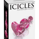 Icicles No 75 Glass Anal Plug Pink 3.1 Inch